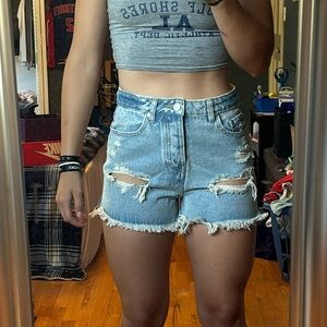 Jean Shorts, never wore them anywhere, they got too small for me